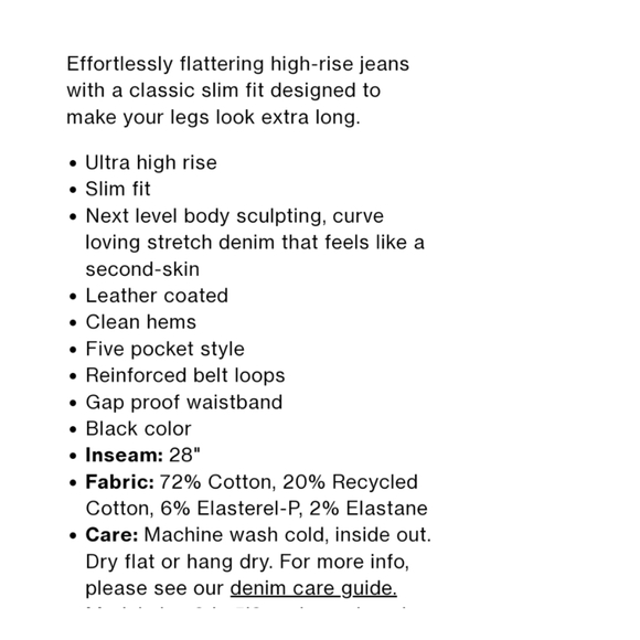 New Good American Good Classic Leather Coated High Waist Slim Ankle Jeans - Picture 14 of 14